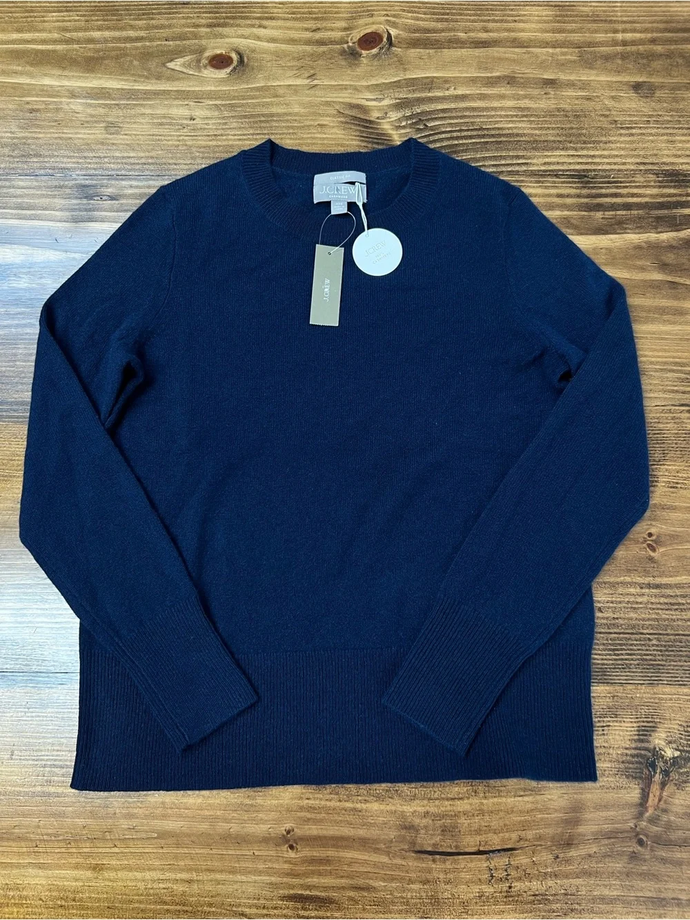 J. Crew Cashmere classic-fit crewneck sweater in Navy Blue Size XXS NWT